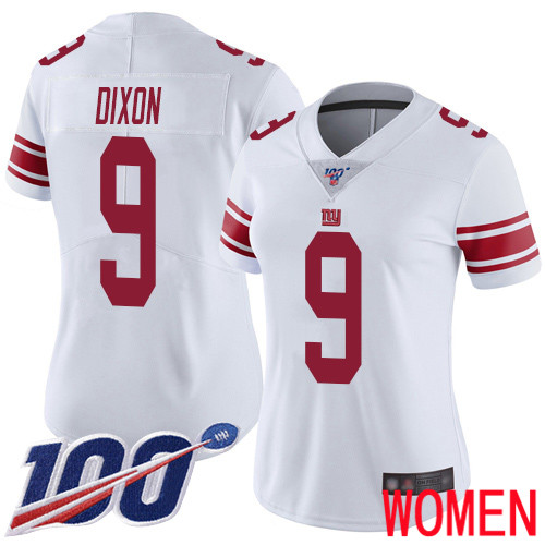 Women New York Giants #9 Riley Dixon White Vapor Untouchable Limited Player 100th Season Football NFL Jersey
